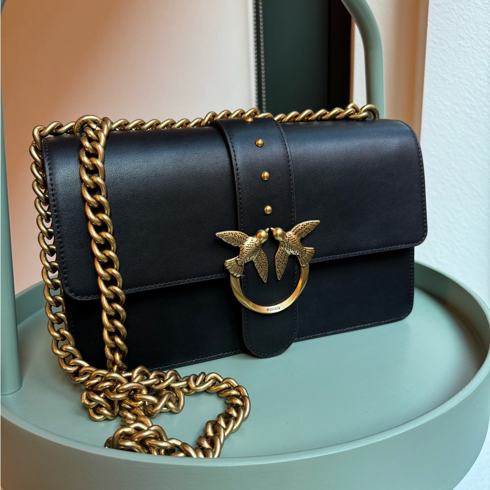 Pinko Love Bag, Genuine Leather, Crossbody
